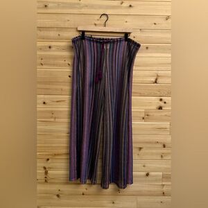 Becca Size Medium Split Leg Swim Coverup Drawstring Waistband Pants